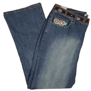 Chico's Platinum Navajo Beaded Jeans Chico's Size 3 Women's Size 16 NWT